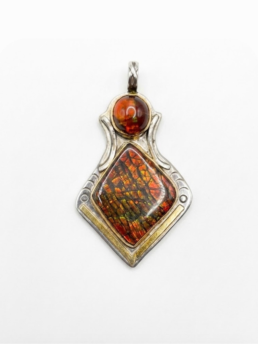 Pendant Silver and Ammolite
